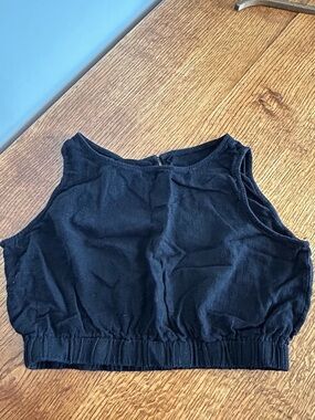100% COTTON CROPPED TOP